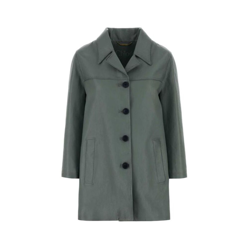 Chloe Women Powder Blue Leather Jacket